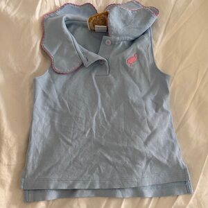 The Beaufort Bonnet Company Light Blue Polo with Pink Accents